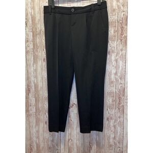 Banana Republic Ryan Fit Trousers women sz 4 mid rise black wool dress pants nwt